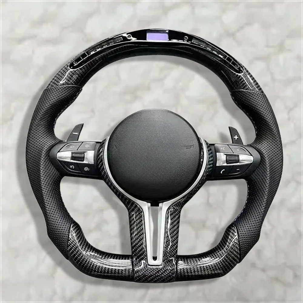 

Car Steering Wheel LED Carbon Fiber Fit For BMW F10 F11 F30 F31 F34 F32 F33 F36 F22 F23 F20 F22 F32 F01 F02 F03 F04 M3 M6