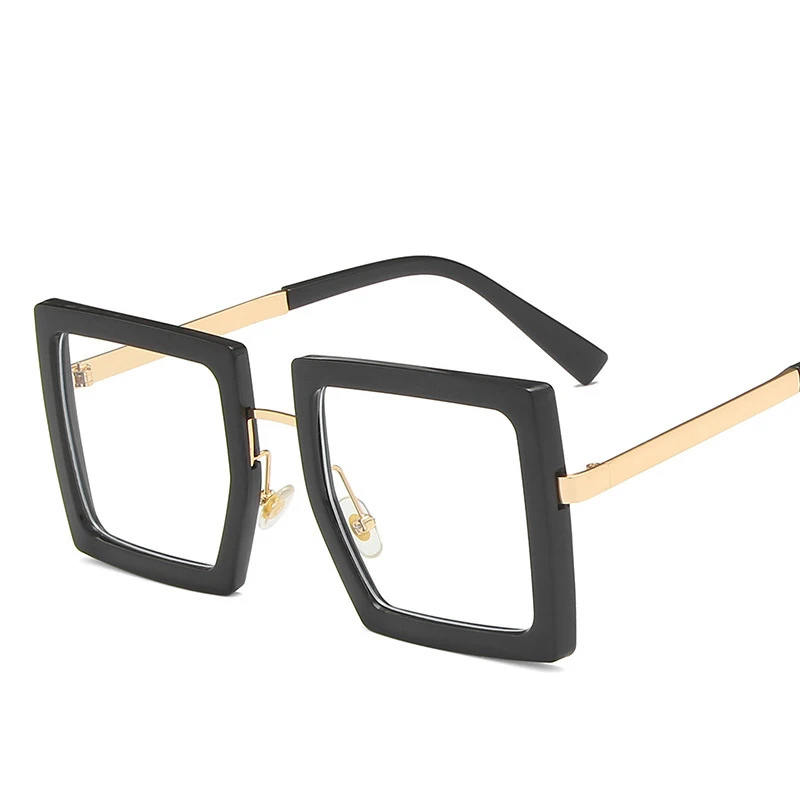 Oversized Eyeglass Frames For Women Trendy Classic Square Transparent Computer Optical Lenses Glasses Clear Lens Eyewear eyeglasses frames eyewear frames women glasses fashion eyeglasses