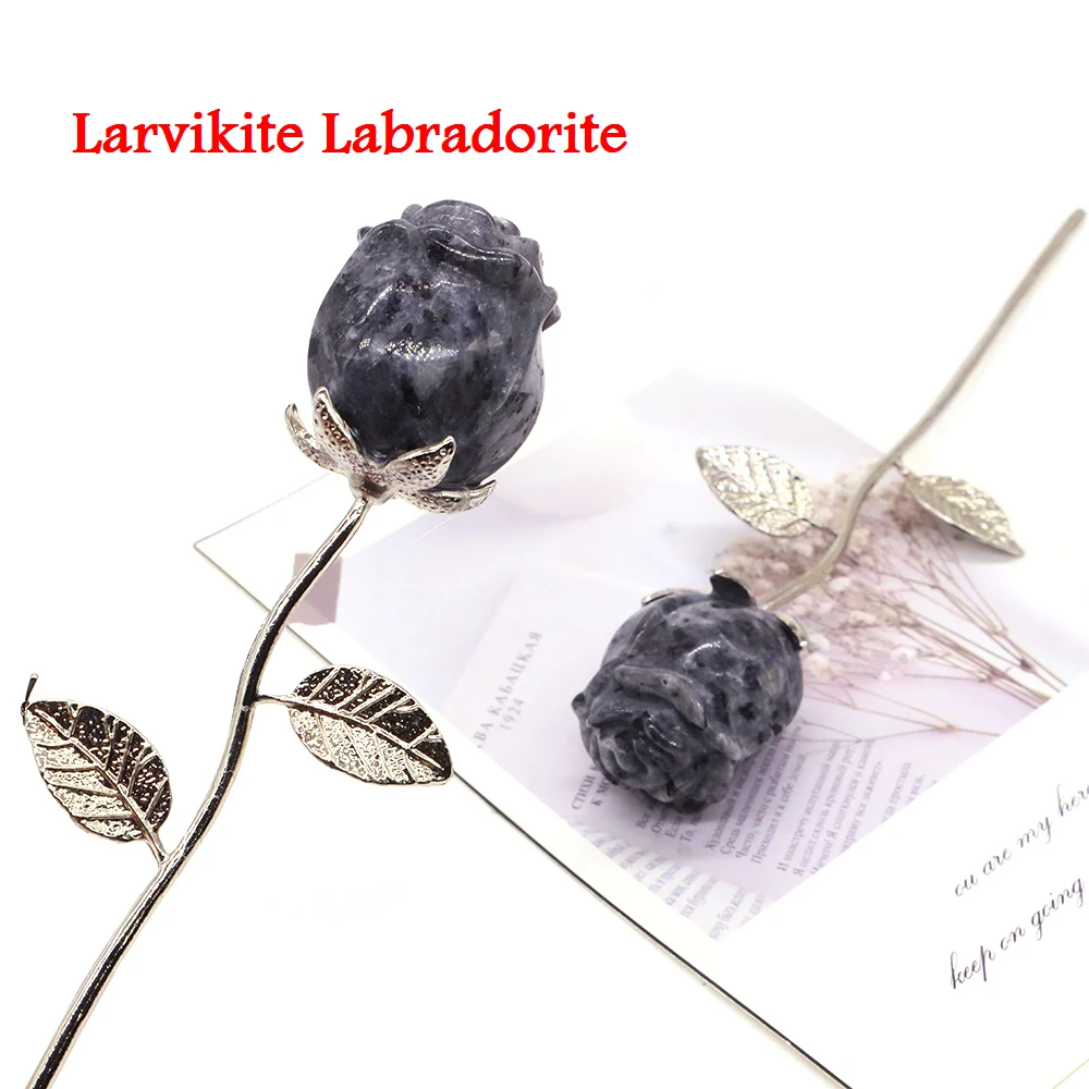 Rosenblüten-Naturstein-Kristall Reiki-Heilung Amethyst Quarz Edelstein-Handwerk Party Heim-Dekoration Valentinstag Hochzeitsgeschenke – Detail 10