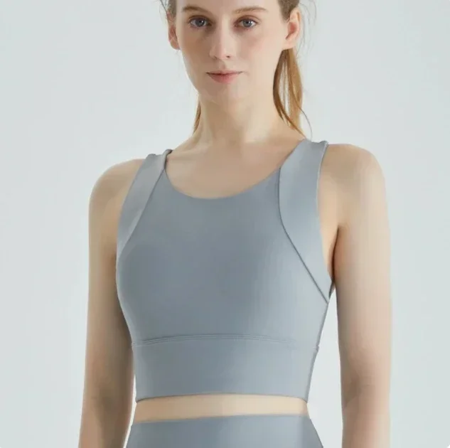 النساء الرياضة حمالات الصدر اليوغا سترة علوية عالي...