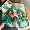 100% Real Silk Scarf Women Design Square Small Luxury Brand Handkerchiefs Hair Ribbon Headband Neckerchief Female Bandana 2024 3