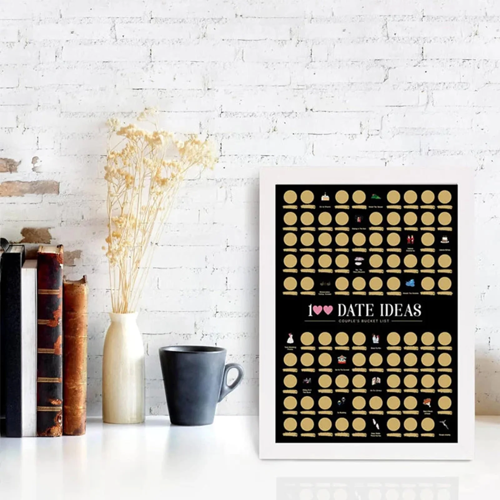 100 Date Ideas Gratta Poster Scratching Off Attività Poster Regali Di San Valentino