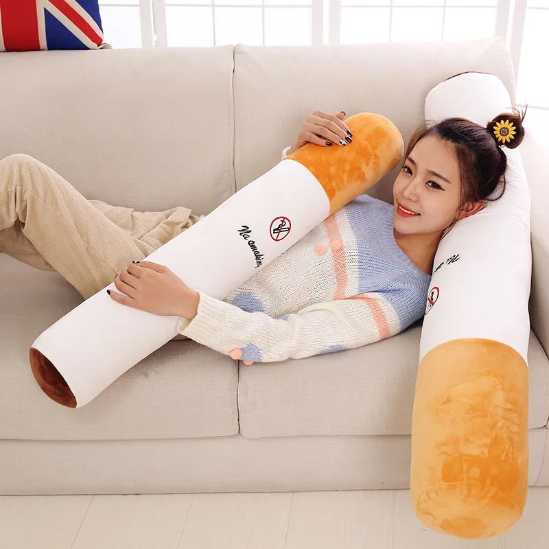 Creative Smoking Cylindrical Sleeping Cushion Cigarette Pillow Plush Toys Fashion Boyfriend Birthday Gift