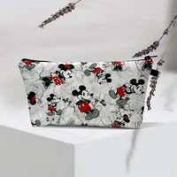 Anime Disney Mickey Mouse Bags Cute Wallet Women Minnie Makeup Bag Cartoon Coin Purse Portable Storage Bag Cosmetic Bags Gifts 6