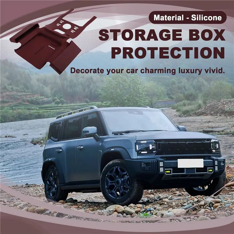 새로운 Jetour Travler T2 중앙 제어 기어 실리콘 패드 보관함 무선 충전 보호 미끄럼 방지 패드에 적합