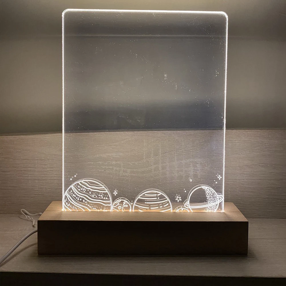 Set Da 4 Basi LED In Legno Con Pannello Luminoso E Interruttore USB – Luce Calda, 150x45x30 Mm, Perfette Per Cristalli, Acrilico E Oggetti Decorativi