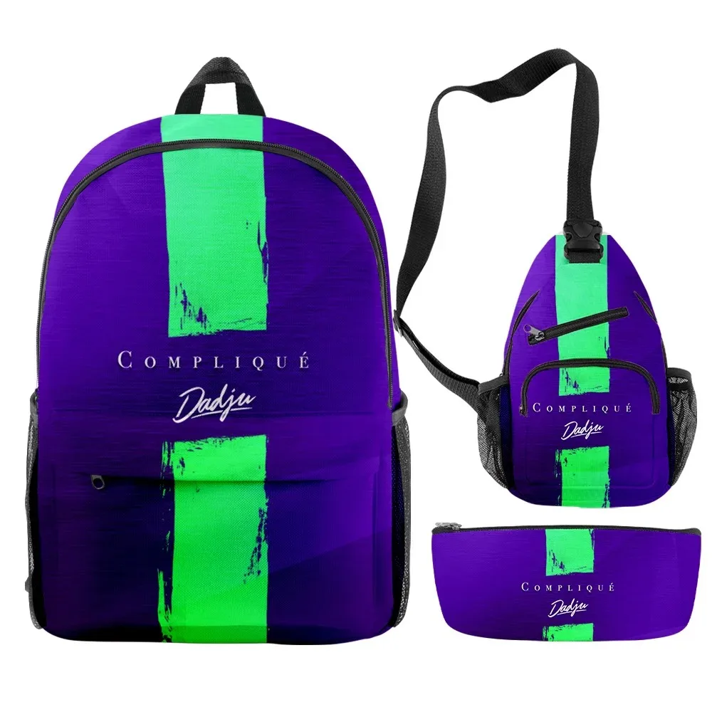 Dadju Cantor Merch 3 Pcos S/Set Saco Escolar De Viagem Saco Lajpis Crossbody Bagl Terno Para Criancia As Aldult 2024