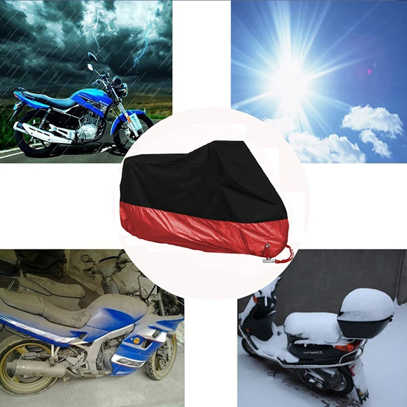 Premium Silver Motorcycle Cover - Waterproof, UV Protection, Outdoor Dustproof, Rain Resistant