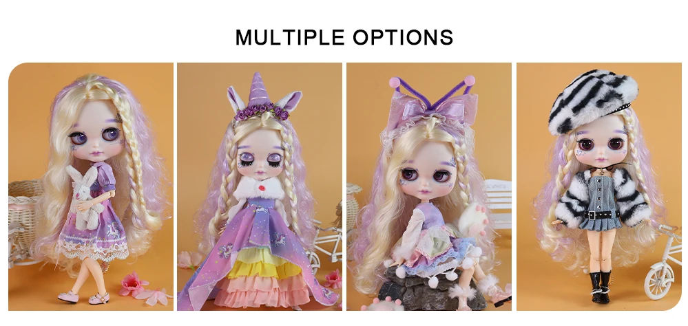 Barbara – Premium Custom Neo Blythe Doll with Multi-Color Hair, White Skin & Matte Cute Face 3
