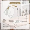 Velvet Upholstered Dining Chairs Set of 4, Modern Button Tufted Chairs with Lion Head Pull Ring and Stainless Steel Legs, Chairs 5