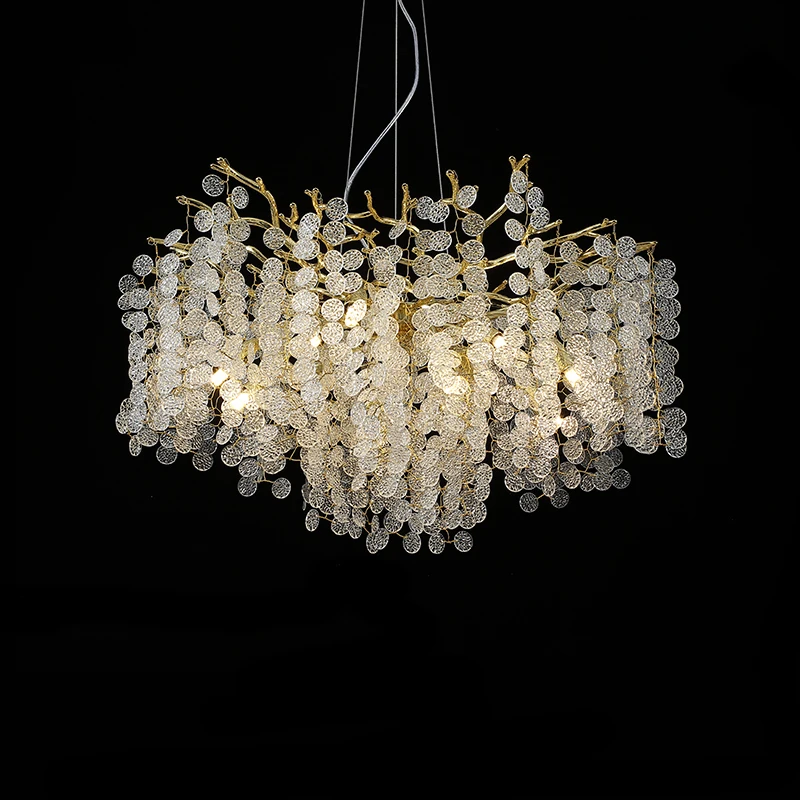 

Deluxe Hotel Lobby Bedroom Branch Chandelier Postmodern Design Interior Living Room Dining Room Pendant Light