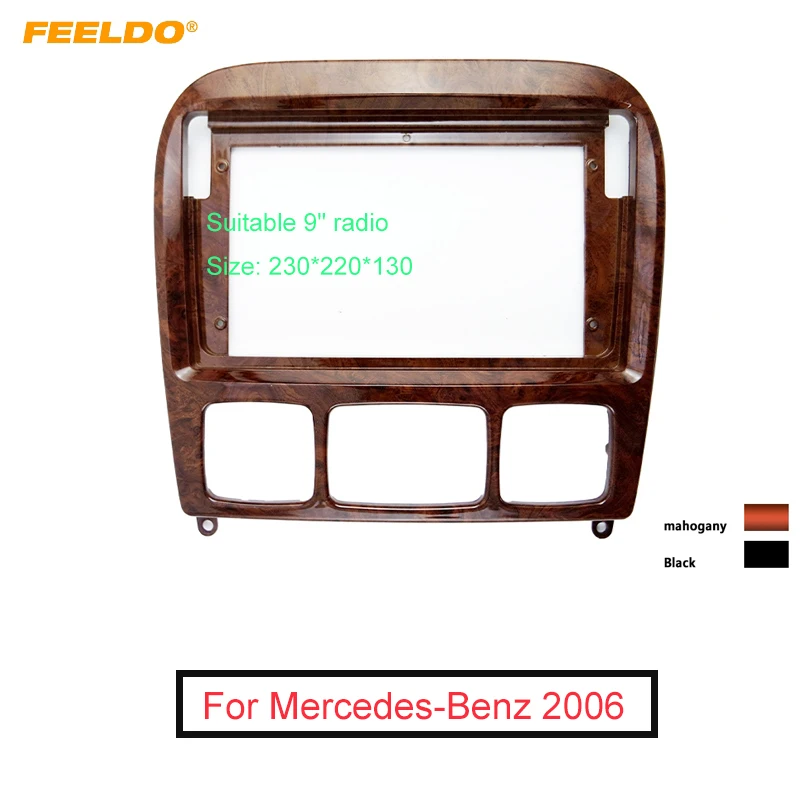 

Автомагнитола FEELDO, 9 дюймов, большой экран, рамка-адаптер для Mercedes-Benz W220 2Din