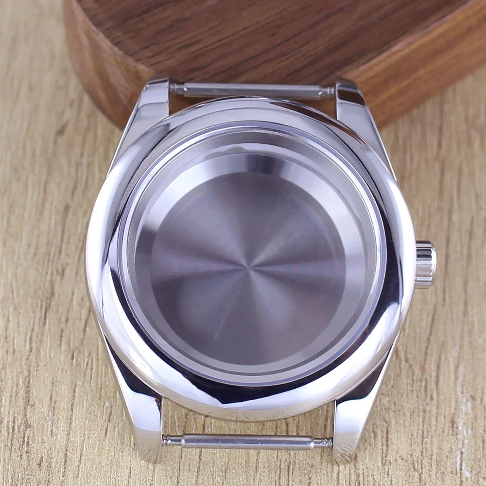 Fashion Round Edge Watch Case with Sapphire Glass - Waterproof, 36mm/39mm, 28.5mm Dial Compatibility