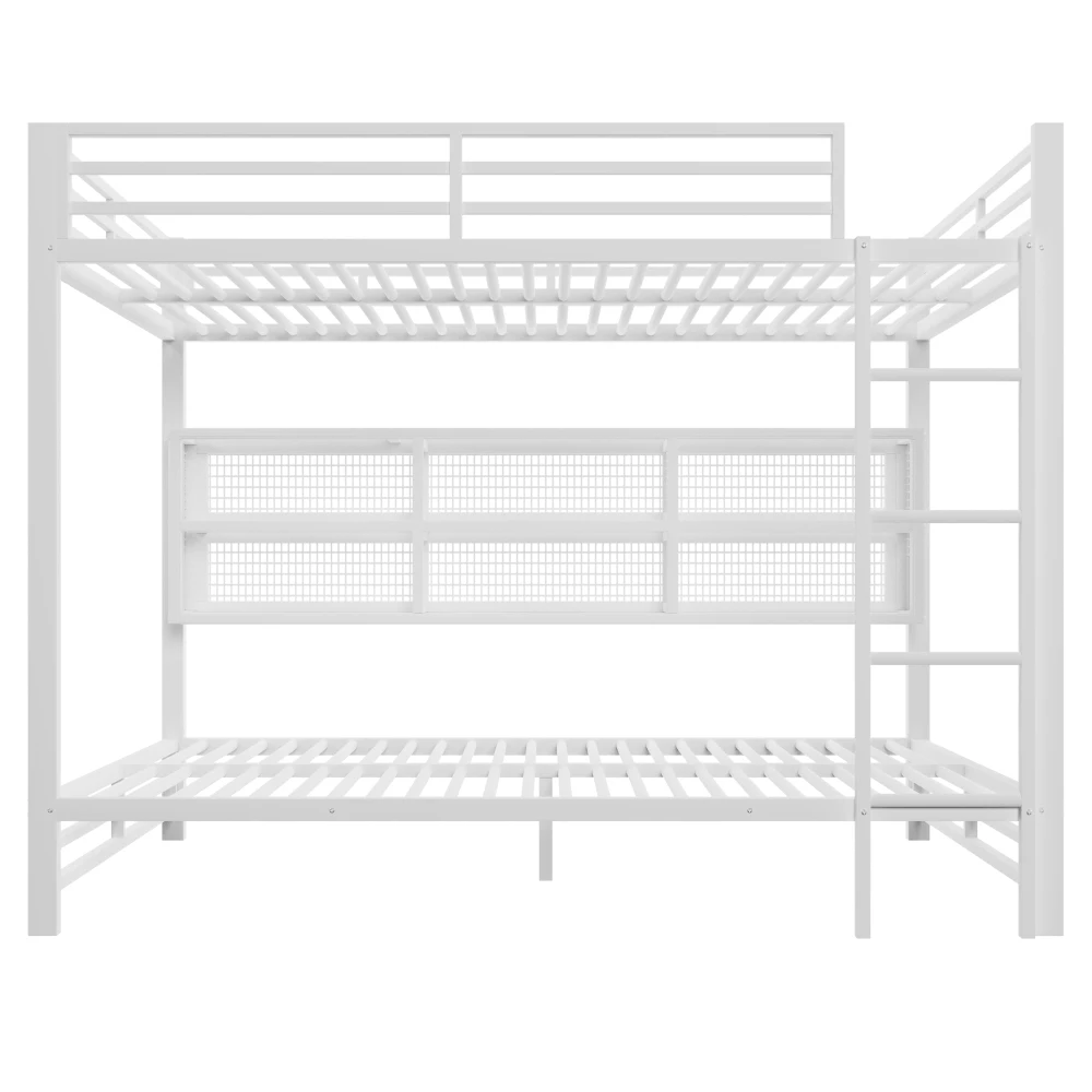 140 x 200 cm großes Etagenbett mit Aufbewahrungsschränken und LED-Licht, platzsparendes Bett für Kinder-/Jugendzimmer (ohne Matratze) – Detail 19