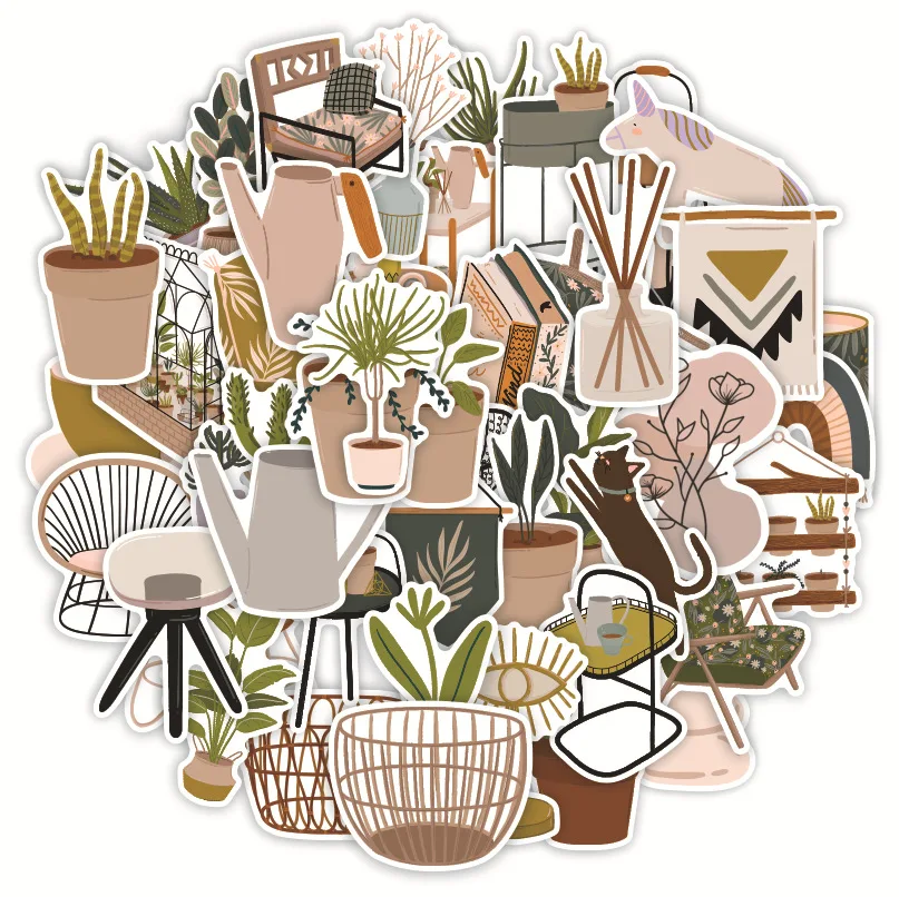 Nordic Home Life Sticker Sticker Waterproof Skateboard Sticker