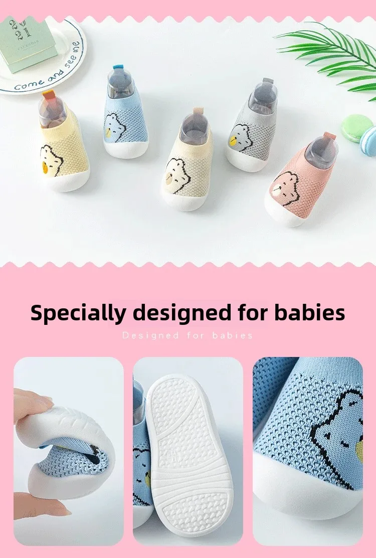 Description Picture 3 of itemSpring Autumn Baby Shoes Breathable Non-Slip Soft Bottom Toddler Knitwear Shoes For Boys And Girls Aged 1 And 2