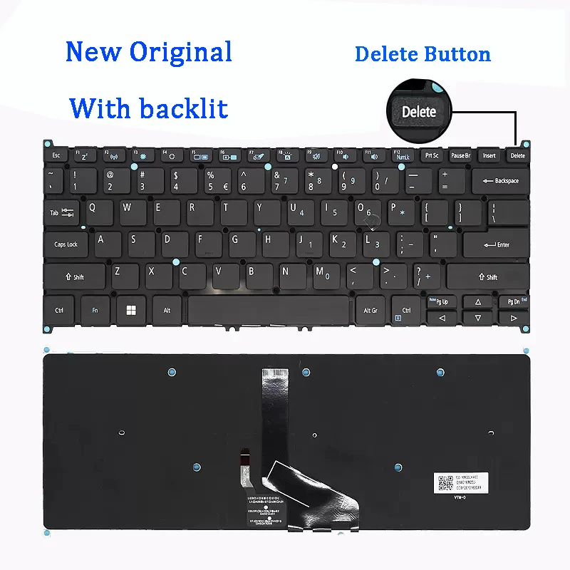 New ORIGINAL Laptop Keyboard For Acer TMX45-51 TMP414-51G P614 N20H4 N18P6 N19H3