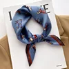 Horse Printing Design 100% Pure Silk Square Scarf Women Fashion Luxury Brand Scarves Neckerchief Hair Hand Wrist Bandana 4