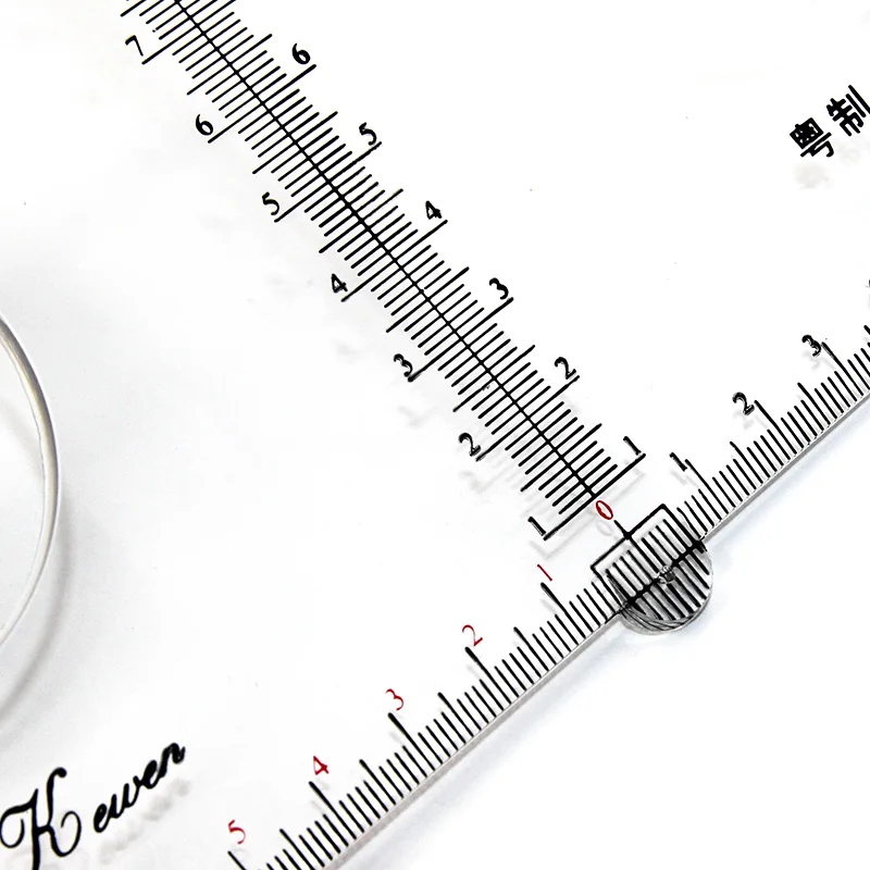 Transparent organic material 180 degrees semicircular protractor diameter 30 cm large measuring instrument