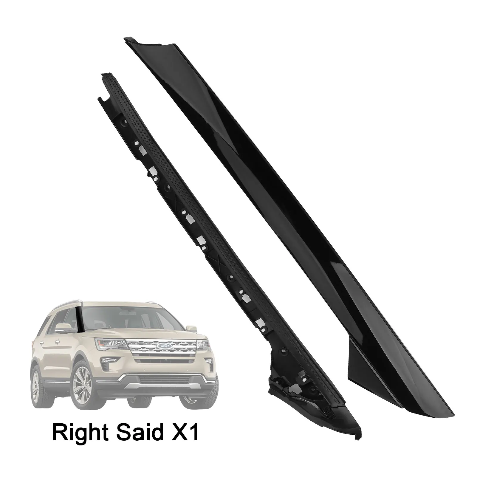 2-Pair A-Pillar Molding Trim For 2011-2019 Ford Explorer - Front Windshield Pillar Covers