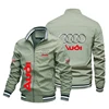 Men's Racing Jacket Audi Car Logo Jacket Fashion Oversized Motorcycle Jacket Windproof Cycling Jacket Audi Men's Clothing 4