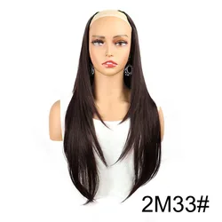 22-Inch V-Shaped Layered Long Straight Hair Extension - Invisible Synthetic Hairpiece (2M33)