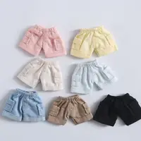 Vêtements décontractés de style outillage pour poupées BJD, mini jeans, shorts, accessoires de jouets pour enfants, OB11, 1/12 1
