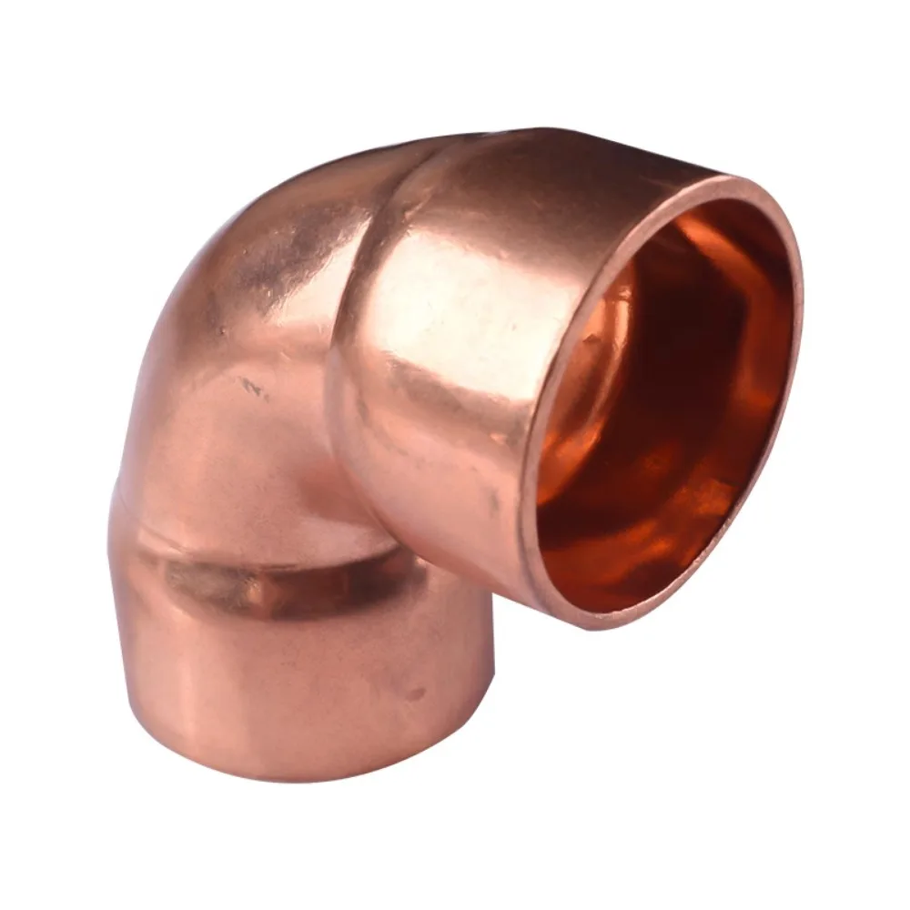 Copper Tube Brass Pipe Fitting 6.35-219mm ID Weld Socket End Feed Solder Elbow 90 Degree Coupler Pure Copper Pipe Fitting Connector Air-Coniditioning