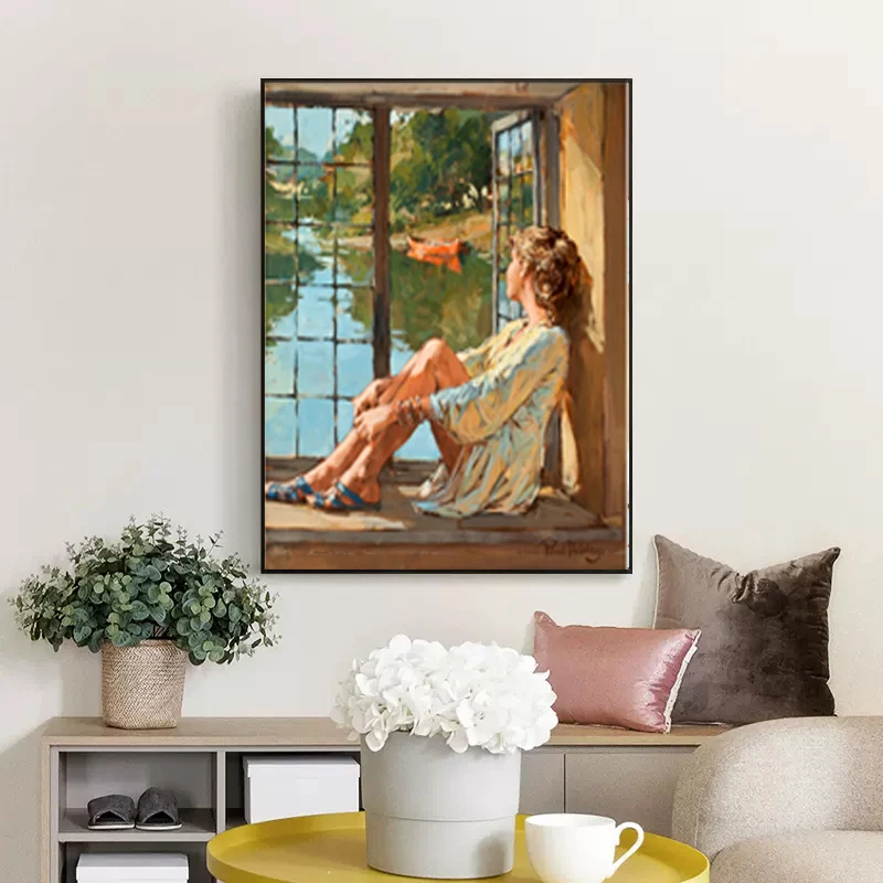 DIY Painting By Numbers Portrait Handpainted Gift Unframe Oil Painting By Numbers Figure Girls Room Decoration GATYZTORY Painting By Numbers Kits Oil Picture By Numbers Painting By Numbers