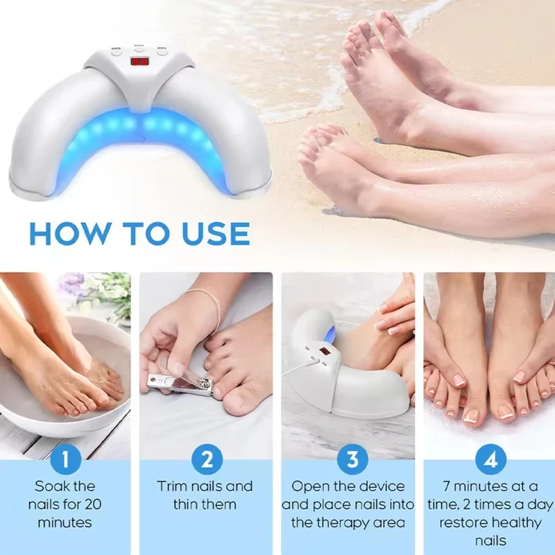 Semi-arc Nail Fungus Laser Device Cure Onychomycosis Toenail Fingernail Fungal Therapy Time display nail fungus remover,laser therapy pen