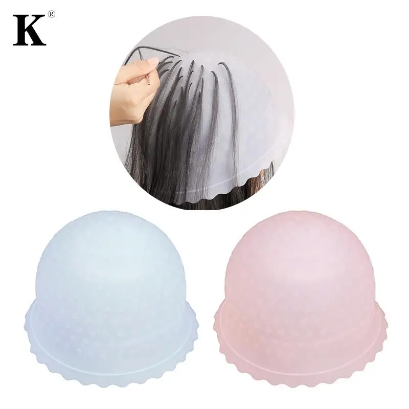 Professional Silicone Hair Coloring Cap Hook Needle Color Dye