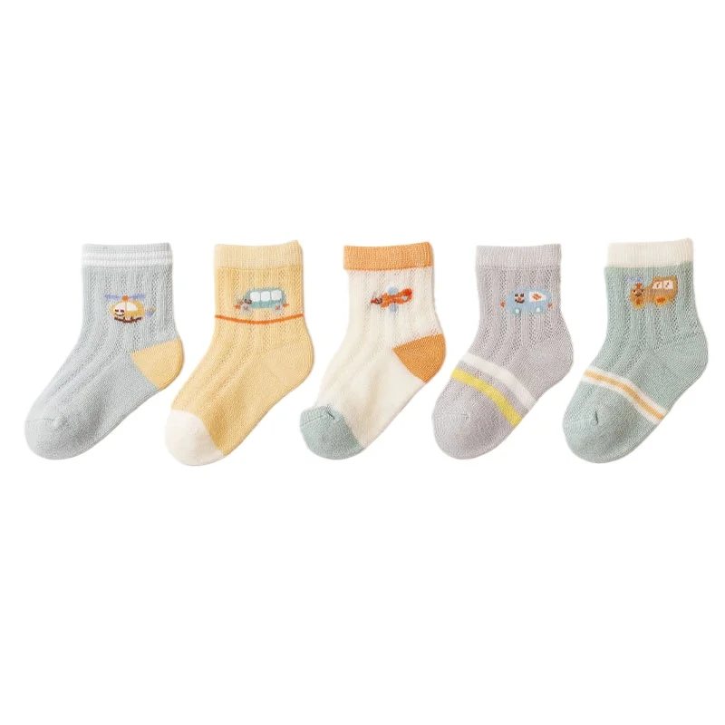 

Children's Sock Summer Baby Mesh Socks Thin Baby Sock Cartoon Medium Tube Thin Socks Cotton Sock Boys Kids Socks