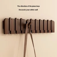 Piano key hanging clothes rack, wall mounted entrance hook, solid wood clothes rack for entrance door, wall foyer 2