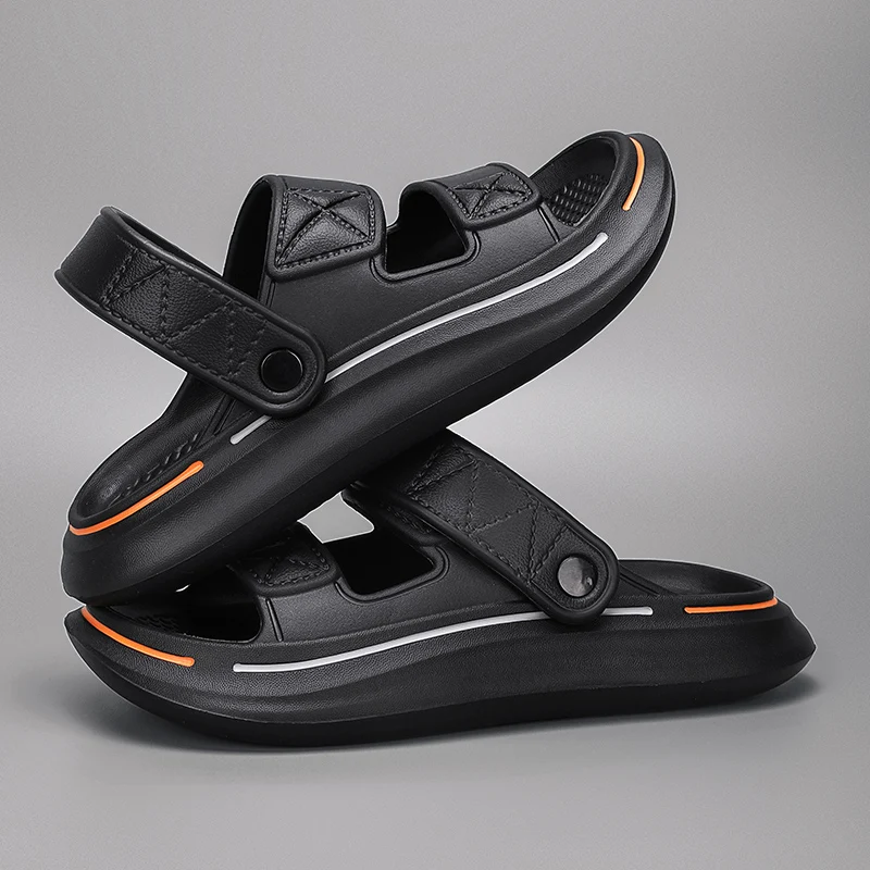 Leather Sandals Summer Sandals Sandals For Home Man Summer Men's Slipper EVA Mans Sandal Thick Bottom Man Slippers Lightweight Male Slide