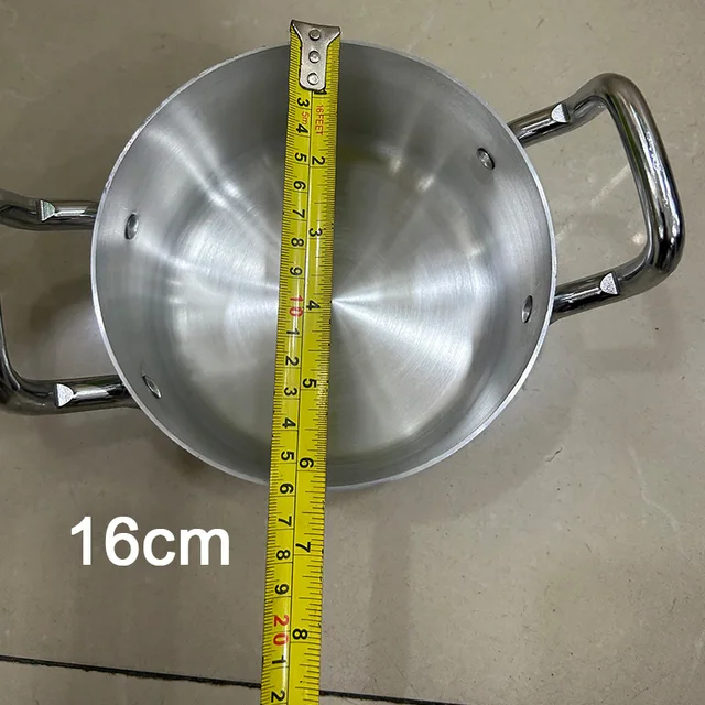 7pcs Aluminum Cooking Pot with Lid Double Ear Soup Pot Kitchen Ramen  Noodles Pans Cooking Food Tool Cookware Kitchen Accessories - AliExpress