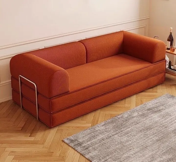 2025 New EU Warehouse Vacuum Compression Sofa 200*100*70cm Sofa Bed Corduroy Jacket Removable Placement 5-7 Days Delivery photo review