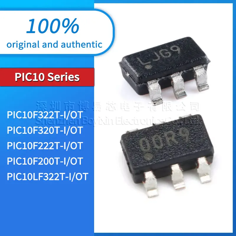 

Original genuine PIC10LF322T-I/OT PIC10F322T PIC10F320T PIC10F222T PIC10F200T new microcontroller (MCU/MPU/SOC) SOT-23-6