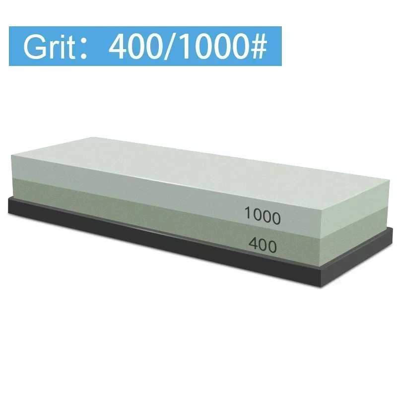 Professional Knife Sharpening Whetstone Set with Wood Base and Angle Guide