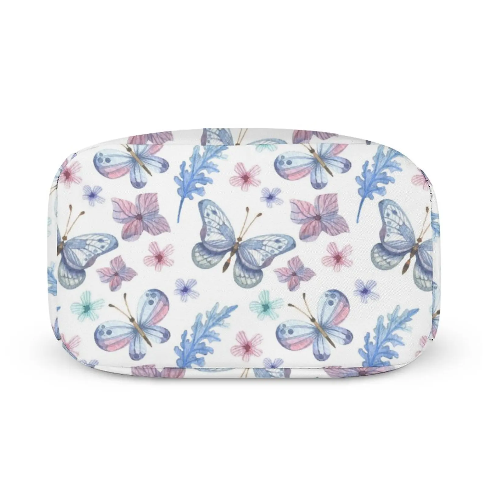Custom Pattern Lunch Bag Flower Butterfly Print Travel Portable Camping Picnic Bag Resuable Custom Printed Thermal Lunch Box