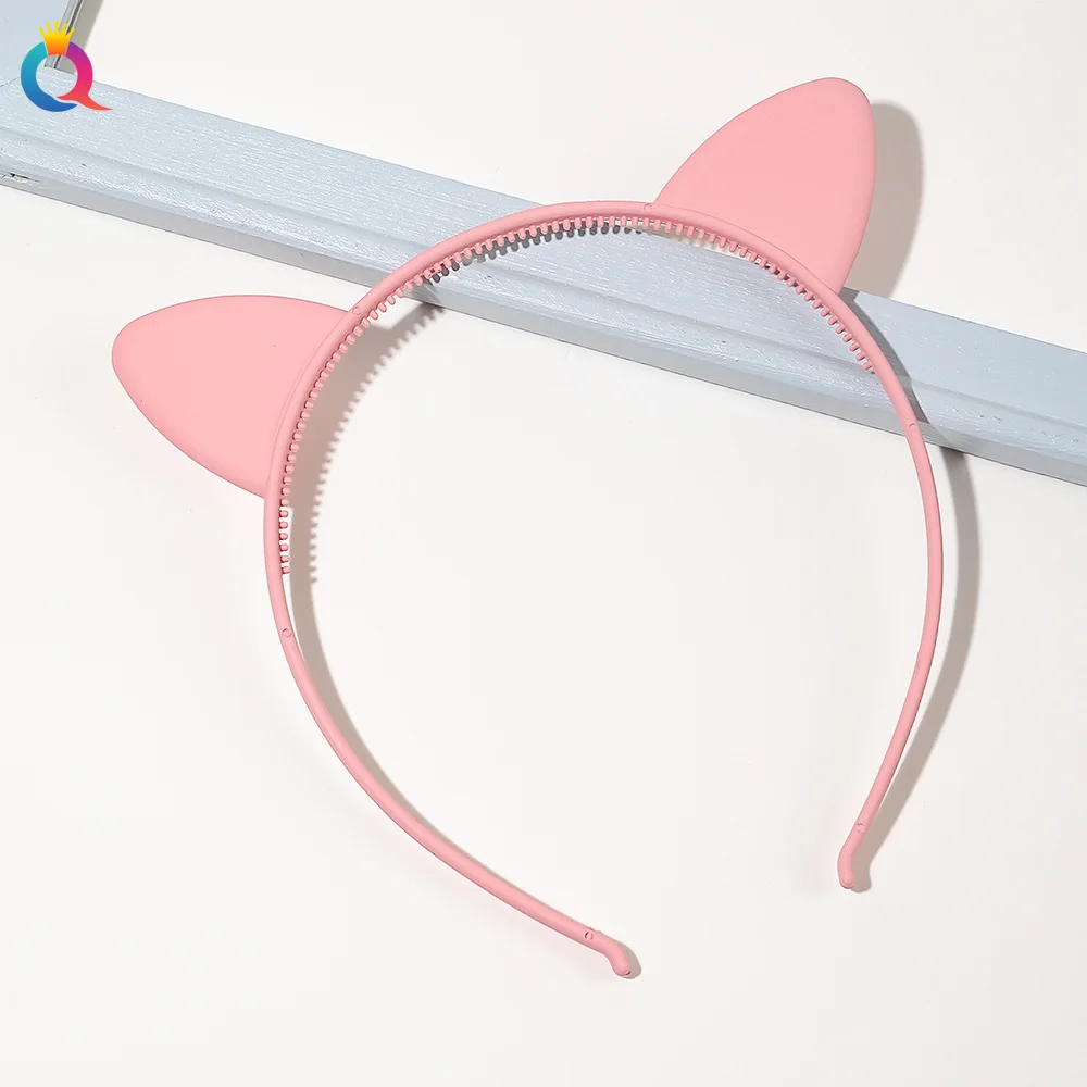 2023 mattierte Kunststoff Katze Ohr Haarbänder Stirnband Scrunchie Frauen Mädchen Haar Kopf Hoop Bands Zubehör Kopfschmuck Kopfbedeckung Halter – Detail 12