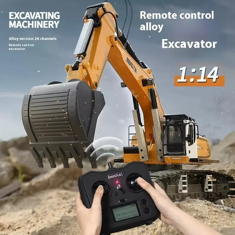 Huina 1599 Large Remote Control Excavator 1/14 24 Channel Alloy