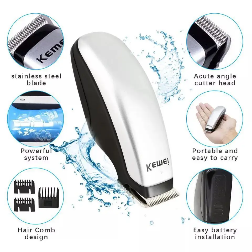 

Kemei 666 USB rechargeable electric clipper mini hairdresser electric shaver electric clipper