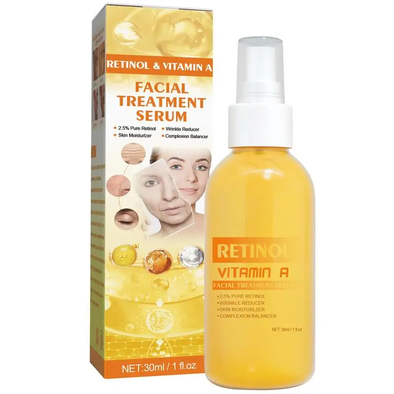 레티놀 페이셜 스킨 케어 세럼, 모이스처라이징 퍼밍 페이스 세럼 리퀴드, 레티놀 추출물, 비타민 A, 30ml 