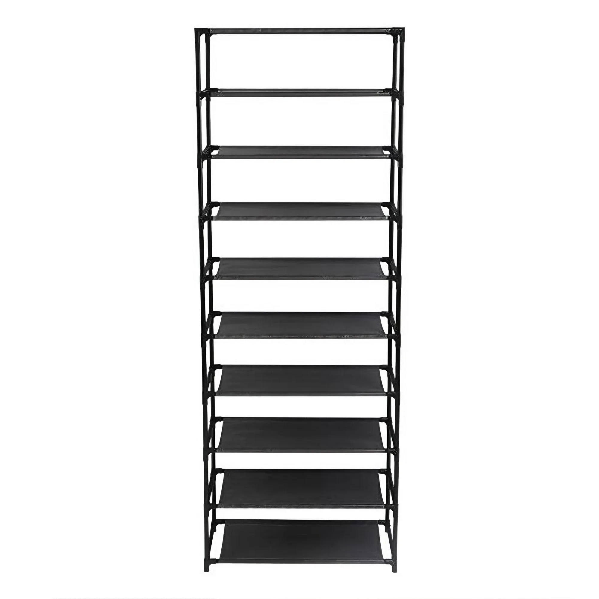 10 Tier Stackable Shoe Rack Storage Shelves - Stainless Steel Frame Holds 50 Pairs Of Shoes 6