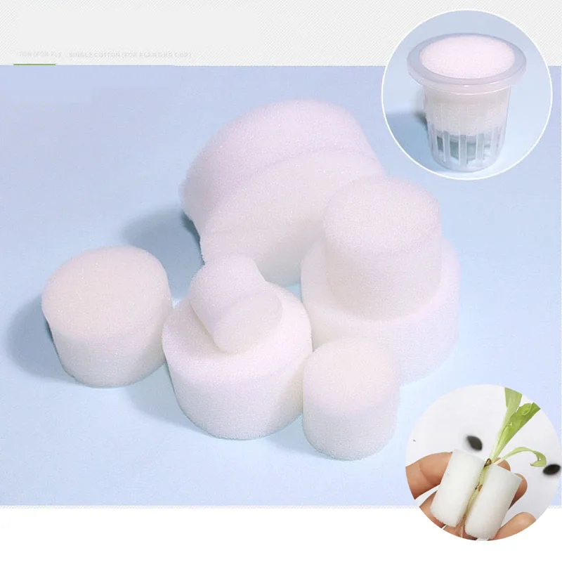 100Pcs Hydroponic Sponge Garden Vegetable Soilless Cultivation Grow Media Sponge Seed Nursery Hydroponic Baskets Planting
