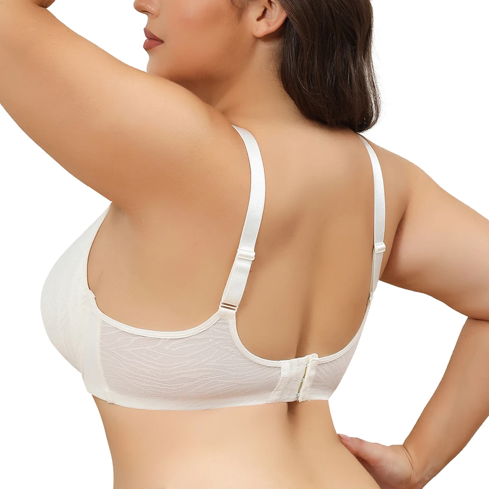 Sheroine Reggiseno Sfoderato In Cotone Senza Ferretto – Copertura Completa, Taglie Forti Fino A 50DDD, Non Imbottito - 3