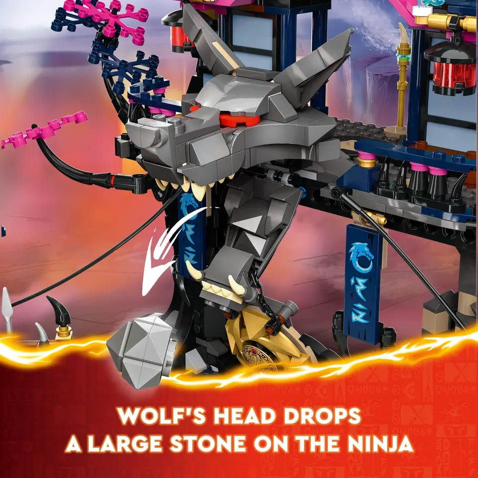LEGO NINJAGO Wolf Mask Shadow Dojo Building Toy with 8 Ninja