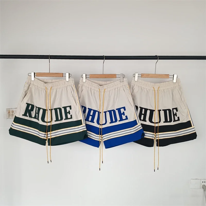 

Шорты женские хлопковые в полоску, бриджи с лентами и карманами с вышивкой, логотип-бирка, для тренажерного зала, для пар