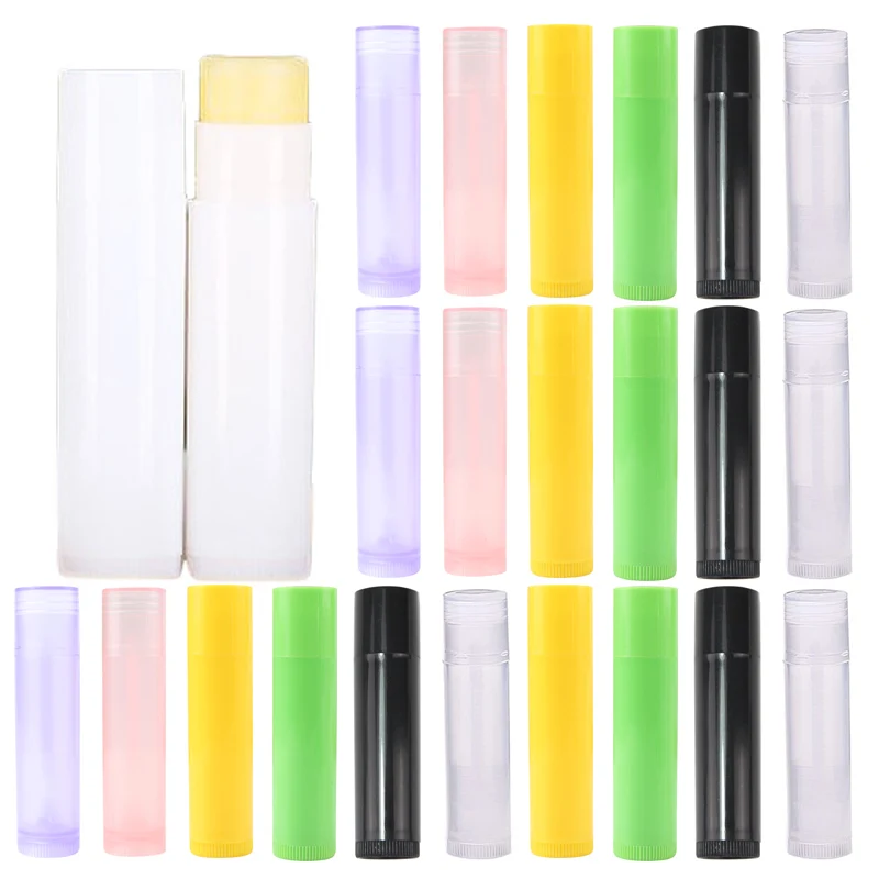 

50Pcs 5ml Lip Balm Tube Empty Cosmetic Organizer Lipstick Jars Balm Lip Gloss Tube Container for Travel Makeup Refillable Bottle