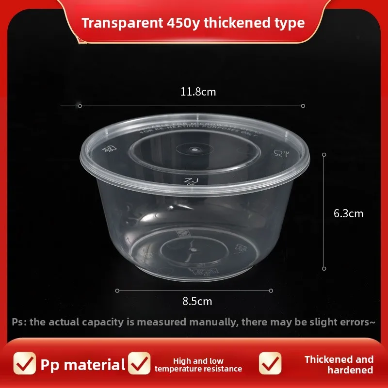 קופסת אוכל מפלסטיק בדרגת מזון, מלבנית, לשימוש ביתי, עבה, חד פעמית, עם מכסה, למשלוחים של מסעדות ופיקניקים